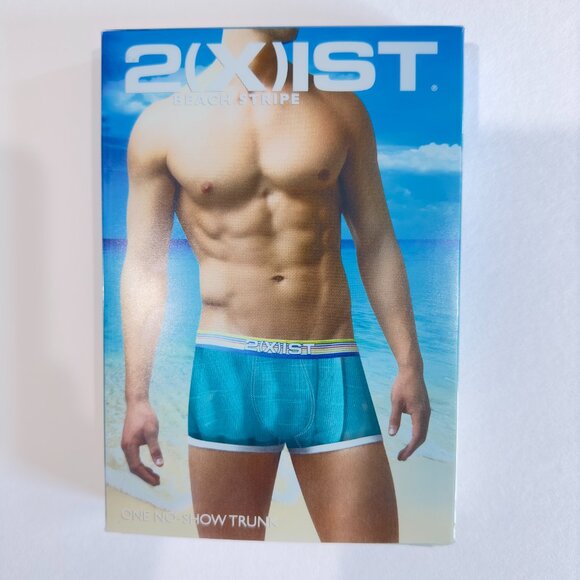 3 PACK 2(X)IST Men Beach Stripe No-Show Trunk Underwear - SMALL - Picture 3 of 7